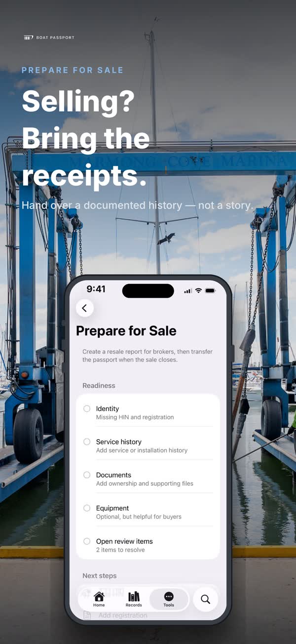 Prepare your boat for sale